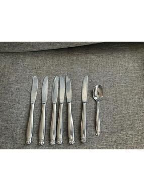 Empress Stainless Steel Flatware 6 Knives 1 Spoon